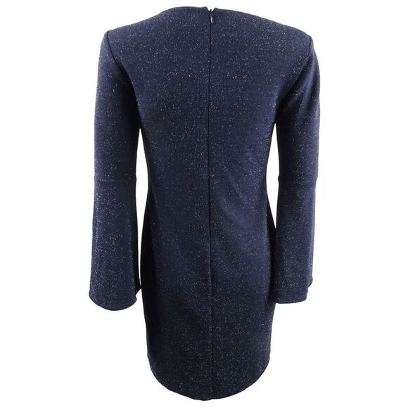 Lauren by Ralph Lauren Women's Metallic Ponte Dress - Navy - Picture 2 of 2